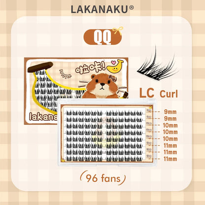 LAKANAKU Manhua Cluster Lashes Comic DIY Lashes Fairy Lashes Natural Set Eyelashes Premade Fan Individual Eyelash Extensions