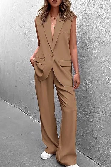 Customized Women's 2 Piece Outfits Sleeveless Suit Vest Womenzara woman 2025 new collection ropa mujer traf