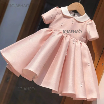 Party Dresses 2025 Children First Birthday For BabyCeremonial Dress Infant Wedding Vestidos Girls Princess White Gown Kids Girl
