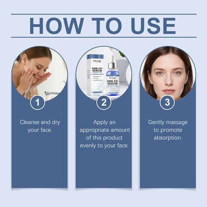 Copper Peptide Serum Anti Aging Face Serum Firming Lifting Fade Fine Lines Pore Shrinking Moisturizer Hyaluronic Acid Skin Care