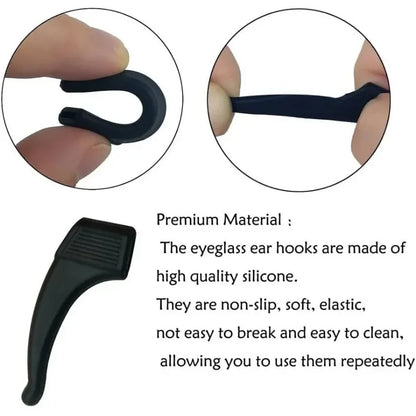 20/40pc Silicone Ear Hook Anti-slip Glasses Leg Ear Sleeve Bracket Fastener Sunglasses Accessories Grip Anti-fall Eyewear Holder