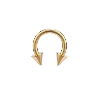 F136 Titane Piercing Pointe Conique Perle Ronde Zircon Hélice Anneaux de Nez Septum Cartilage Labret Boucle d'Oreille Bijoux de Corps Vente en Gros