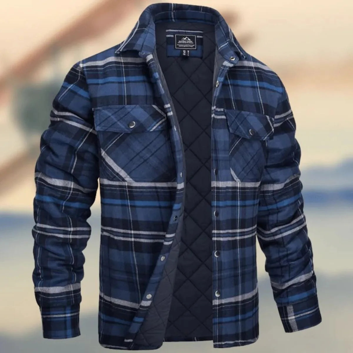 Winter Fashion Trend With Cotton Thickened Warm Plaid Jacket For Men's Casual Loose Sports Plus Large Size High-Quality Jacket