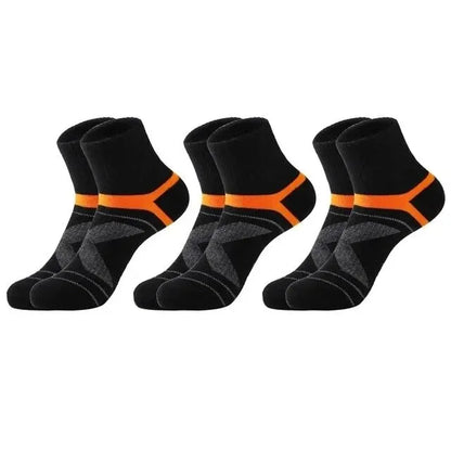 3 Paires de Chaussettes Homme Randonnée Noires Sport Basketball Décontractées Douces Course Été Absorption Transpiration Respirantes Chaussettes Homme Cadeaux