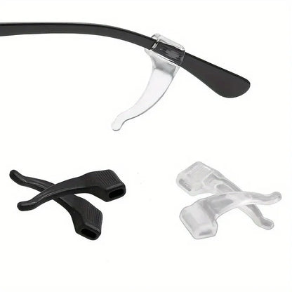 2pairs Silicone Ear Hook Anti-slip Glasses Leg Ear Sleeve Bracket Fastener Sunglasses Accessories Grip Anti-fall Eyewear Holder