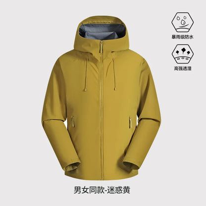 All-Weather Waterproof Hiking Jacket, High Breathability Mountaineering Coat for Men & Women