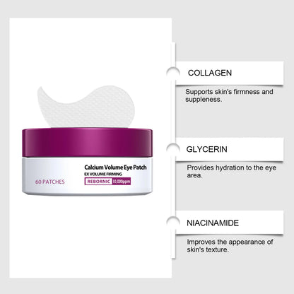 Ensemble de Soins à base de Calcium Anti-Âge Sérum Visage au Calcium Patchs Yeux Multi-Baume Atténue les Ridules Réduit les Cernes Nourrit