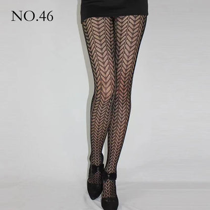 Woman Girls Fashion Punk Gothic  Fishnet Stockings Snake Skull Striped Mesh Tights Panties Lolita Plus Size Pantyhose Leggings