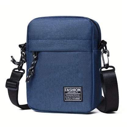 Petit sac à bandoulière simple et décontracté pour hommes en nylon Sac à bandoulière homme en tissu Oxford Sac messager de téléphone Sac de poitrine pour mari