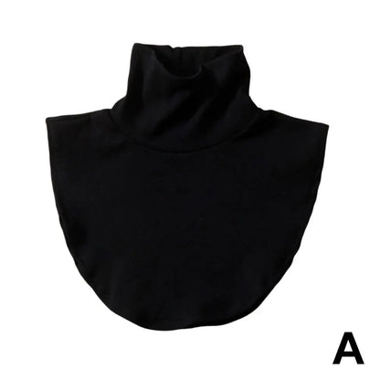 Women's Spring Fall Turtleneck Fake Collar Black White Extensions Mock Neck Half Top Blouse Neck Warmer False Collar