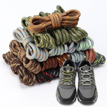 Round Solid Shoelaces for Sneakers Outdoor Hiking Boots Tooling Sports Shoe Laces Adult Kids Flower Dots Shoelace for Woman Man