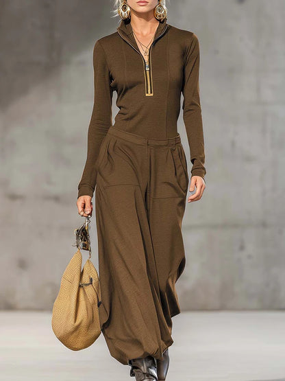 Ensembles deux pièces simples pour femme, décontractés, avec hauts à capuche et pantalons longs, nouveaux ensembles de survêtement de couleur unie pour femme, automne