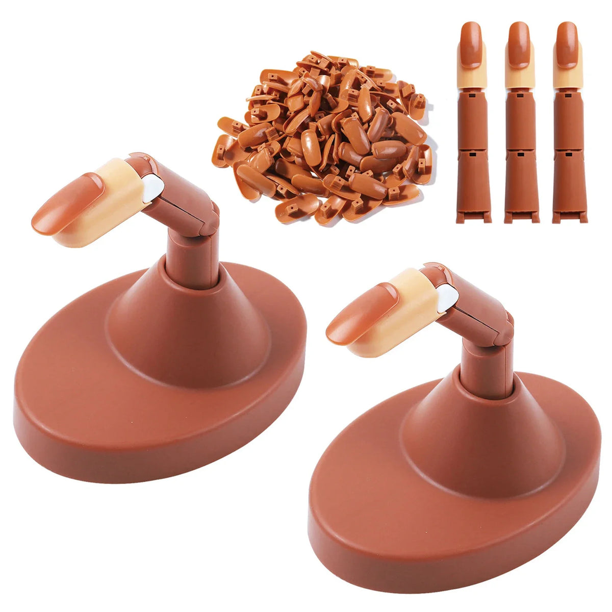 Nail Practice Fingers for Acrylic Nails, 3 Nails for Practice Hand for Acrylic Nails, Training Fingers for Nail Art Beginners