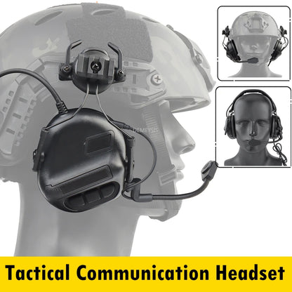 Tactical Headset Without Pickup Noise Reduction Shooting Earphone Hunting CS Communication Intercom Headphone Used with PTT