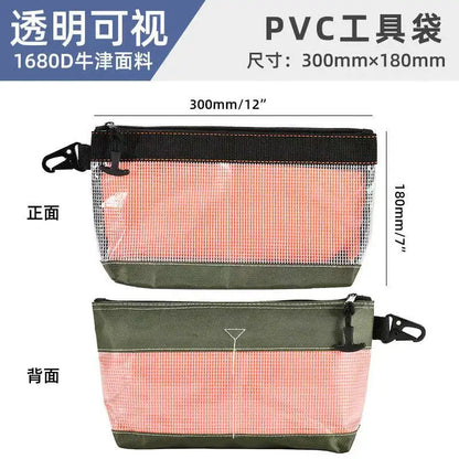 Sac de rangement étanche en PVC transparent pour outils, sac antistatique pour matériel, sac portable pour pièces, sac de travail multifonctionnel et pratique