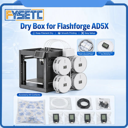For FlashForge AD5X Filament Dry Box Environment for Drying Filaments to Improve Print Quality Kit For AD5X