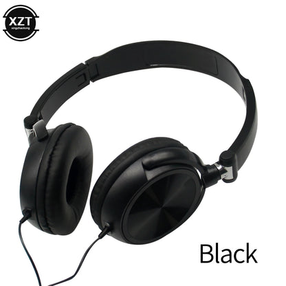 Wired Headphones Over Ear Headsets HD Sound Bass HiFi Sound Music Stereo Earphone Flexible Adjustable Headset for PC Phone