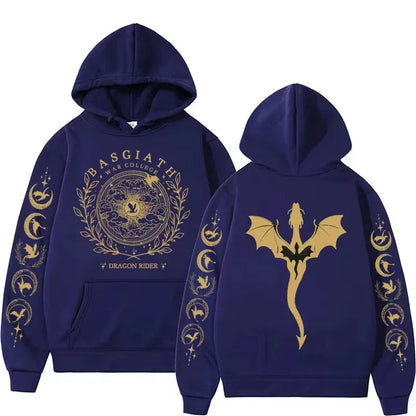 Tendances Mode Automne Hiver 2026 Sweatshirts à Capuche Homme Manches Longues à Motif Fourth Wing Hoodies Streetwear