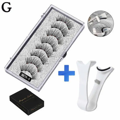 Cils magnétiques naturels 3D, avec 5 cils magnétiques, boîte d'expédition, cils faits à la main, cadeau réutilisable, support de livraison T6N2