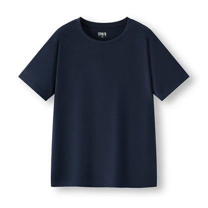 Semir Short Sleeve T-Shirt Men Pure Cotton Bottoming Shirt 2026 New Spring Solid Color Inner Layer Top Versatile White T-Shirt