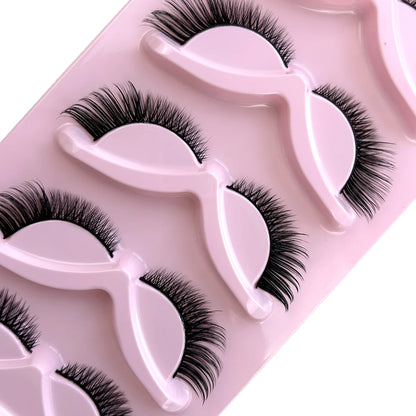 HBZGTLAD Faux Cils Œil de Chat Aspect Naturel Faux Cils Renard Magnifiques, Effilés et Légers en Vison Synthétique pour Maquillage Poupée