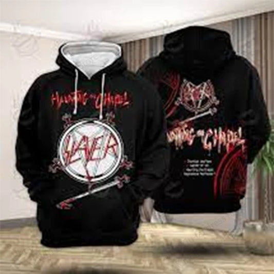Slayer Hoodie Rock Band Slayer 3d Print Hoodies Men Women Fashion Oversized Hoodie Sweatshirt Women Sweats Men's Clothing Skull