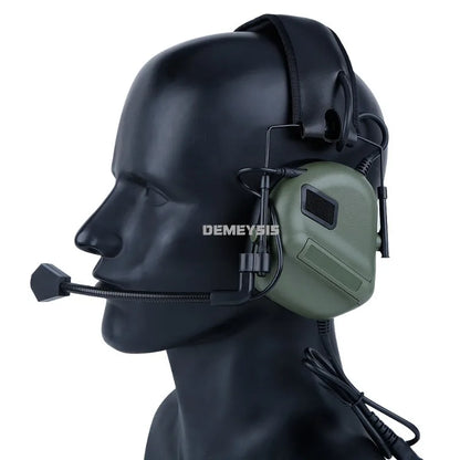 Tactical Headset Without Pickup Noise Reduction Shooting Earphone Hunting CS Communication Intercom Headphone Used with PTT