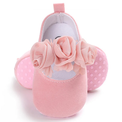 Baby Learning Walk Shoes, Elegant 3D Flower Infant Crib Shoes,Multi Style Soft Dress Footwear for Newborn Baby Girls 0-18Months