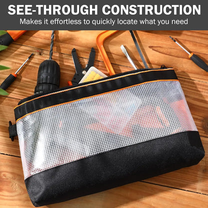 Sac de rangement étanche en PVC transparent pour outils, sac antistatique pour matériel, sac portable pour pièces, sac de travail multifonctionnel et pratique