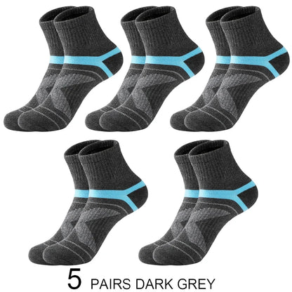 3 Paires de Chaussettes Homme Randonnée Noires Sport Basketball Décontractées Douces Course Été Absorption Transpiration Respirantes Chaussettes Homme Cadeaux