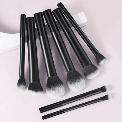 Lot de 8 pinceaux de maquillage professionnels – Poils synthétiques doux et de qualité supérieure, sans cruauté envers les animaux, faciles à nettoyer, pour fond de teint, fard à joues, fard à paupières, cosmétiques