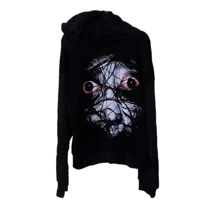 Sweats à capuche Droland Miller Scare Y2k Femme Gothique Punk Streetwear Grunge Haut Sweat-shirt Surdimensionné Harajuku Hip Hop Vêtements