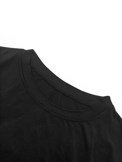 Loose Fit T-Shirt Dress with Pockets, Soft Breathable Summer Mini Dress, Casual Short Sleeve A-Line Sun Dress for Women