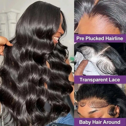 Perruques Lace Front 13x6 Cheveux Humains 250 Densité Hd Body Wave Frontal
