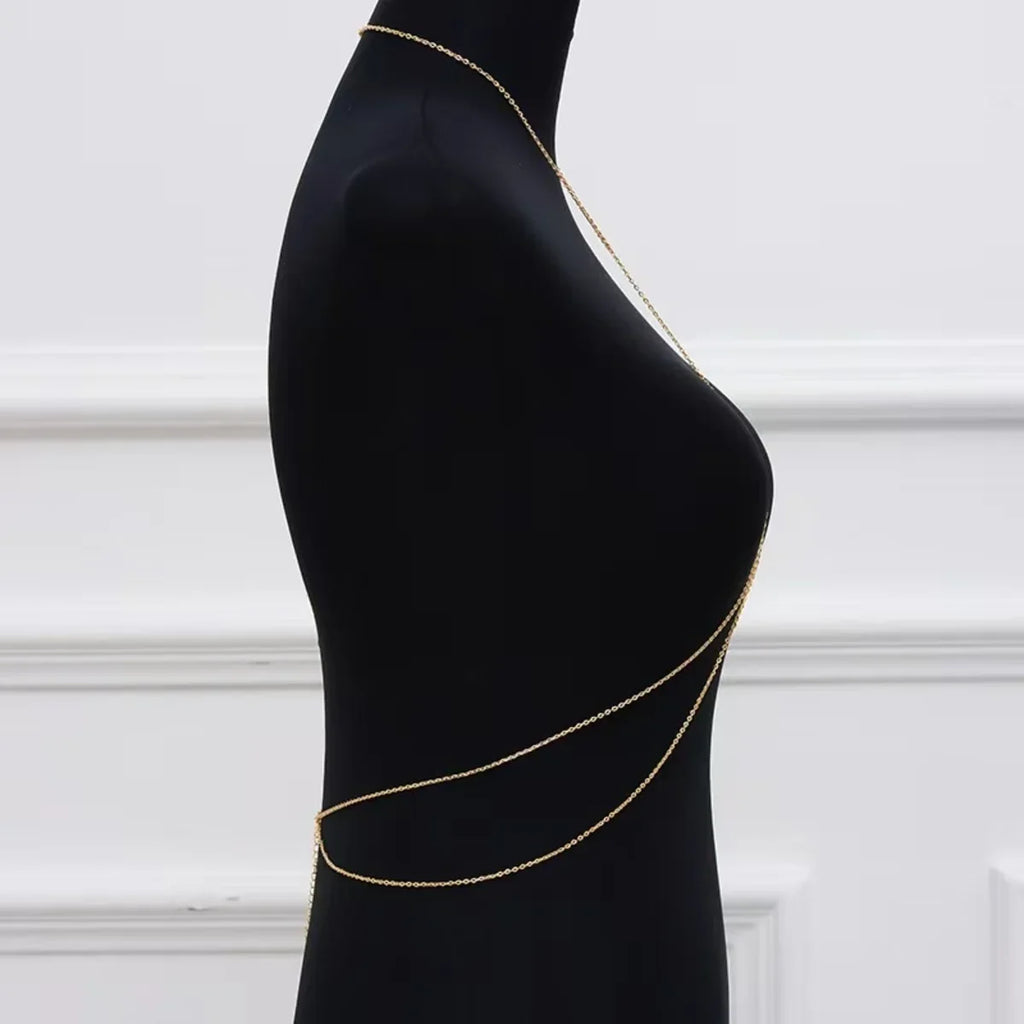Trendy Cross-Body Body Chain ✨ Sexy Minimalist Integrated Link Jewelry – Versatile Fashion Accessory & Gift for Women