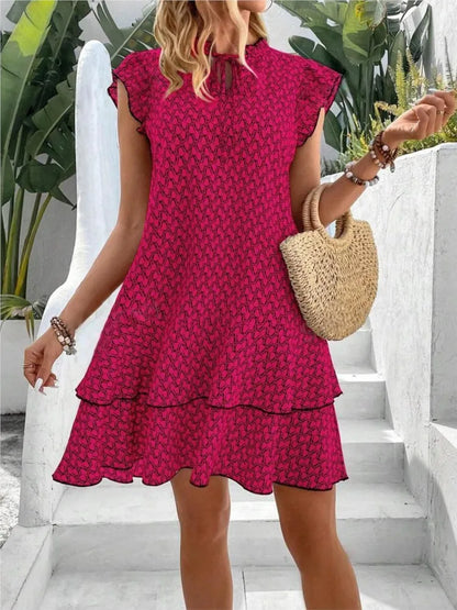 Casual Ruffle Mini Dress for Women