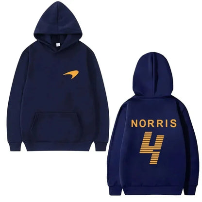 Hot sale Lando Norris Racing Driver Double Sided Print Sweatshirt Men Women Oversized Hoodie Unisex Fleece Long sleeve pullovers