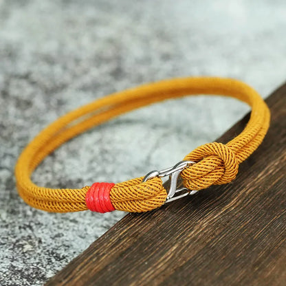 Bracelets simples pour hommes, tissés à la main, détachables, 7 couleurs, Bracelets en corde double de survie, Pulseras Para Hombre, Cadeau pour lui
