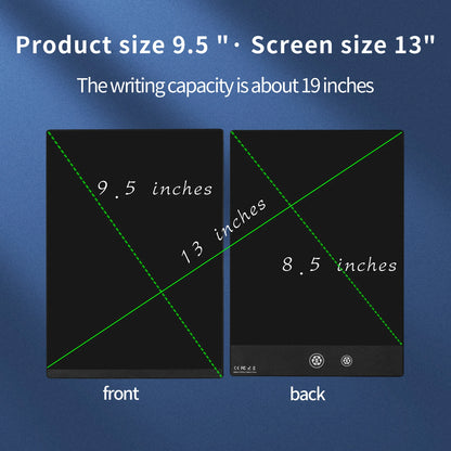 9.5 inch LCD Writing Tablet Full Screen Superfine Double Sided for Kids Drawing Pad Student Writing Pad Gifts Office Notepad