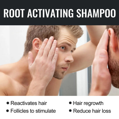 Shampoing Traitement Chute Cheveux Favorise la Croissance Renforce les Racines Répare le Cuir Chevelu Anti-Chute Hydratant Épaississant Soin Capillaire