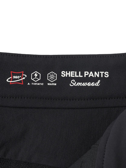 SIMWOOD 2026 Autumn New Loose Straight Soft Shell 300gsm Warm Fleece Lined Pants Casual Plus Size Outdoor Trousers