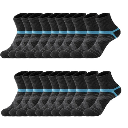 3 Paires de Chaussettes Homme Randonnée Noires Sport Basketball Décontractées Douces Course Été Absorption Transpiration Respirantes Chaussettes Homme Cadeaux