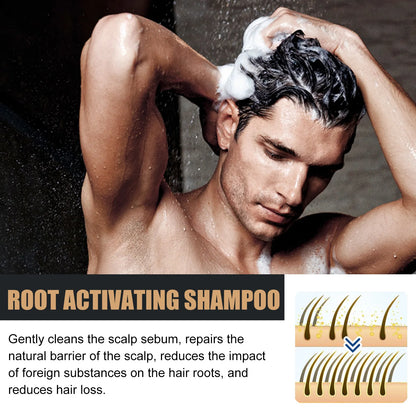 Shampoing Traitement Chute Cheveux Favorise la Croissance Renforce les Racines Répare le Cuir Chevelu Anti-Chute Hydratant Épaississant Soin Capillaire