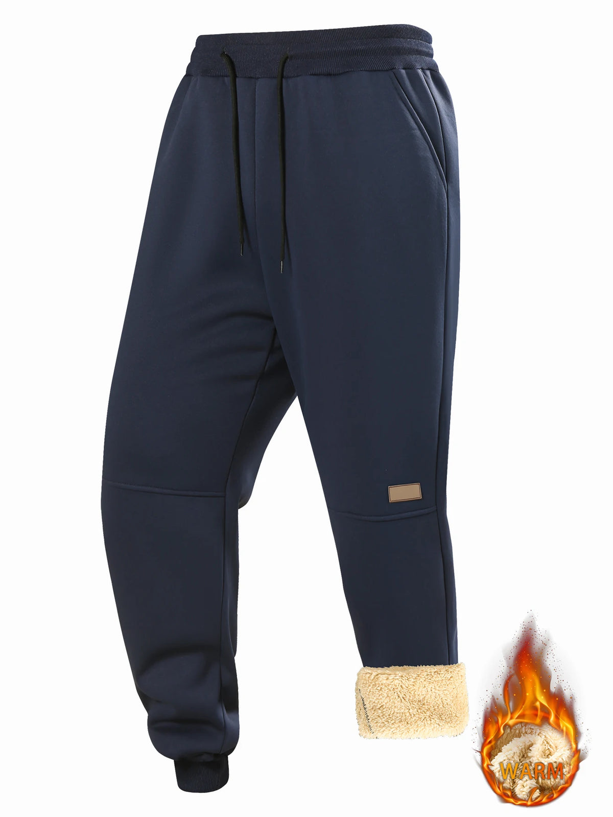 Pantalon pour homme automne hiver, doublé polaire, pantalon décontracté, chaud, en laine d'agneau, de sport, jogging