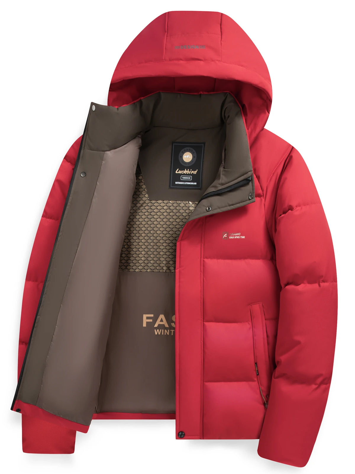 Men's warm jacket with detachable hood, casual business outdoor sports thick men's clothing, new winter style