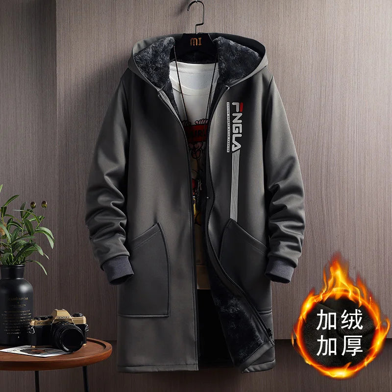 2025 new style Winter jacket men Fashion Trend thicken Coats Men's Casual Loose style Thicken Warm Trench Coat male size M-5XL