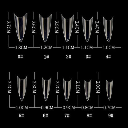 Clear Stiletto Nail Tips for Acrylic Nails Professional Soft Gel Nail Tips Medium Stiletto False Nails