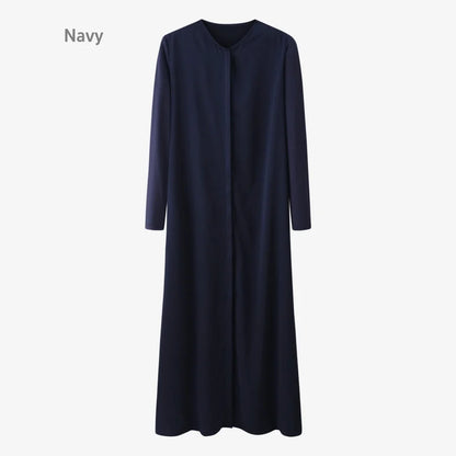 AS 2025 light matte satin dress + Jersey modal sleeve super comfortable woman dress