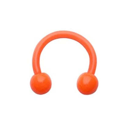 16G Bioflex Acrylic Curved Barbell Horseshoe Lip Eyebrow Rings Piercing Retainer Plastic Flexible Nose Septum Belly Piercing