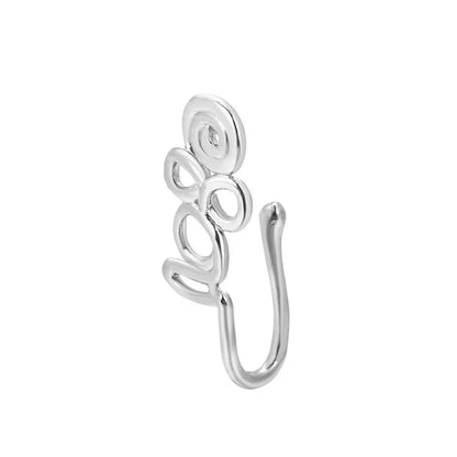 Men Women Nose Ring Clip Fake Septum Piering Rock Hip Hoop Punk Stainless Steel Body Jewelry Non Perforation Nose Clip Ring 2026